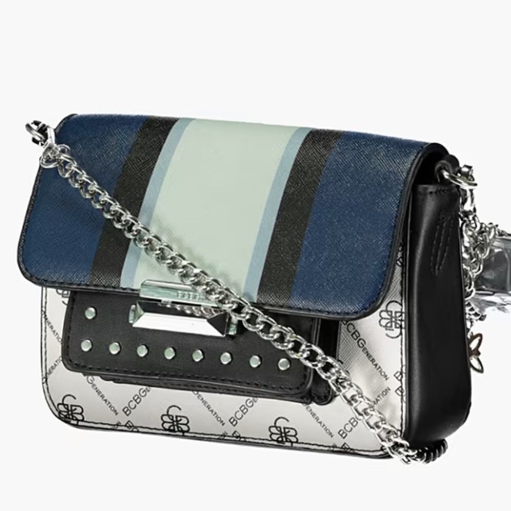 BCBG Rina Shoulder Bag in Blue Multi NWTGS